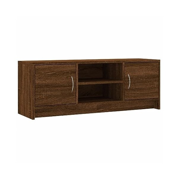 Camerina Meuble TV chêne Marron 102x30x37,5 cm Bois dingénierie,Meuble TV Longueur,Meubles De Salon TV,Meuble Bas Salon