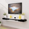 EsEntL Meuble TV Unités Murales TV pour Salon Étagère Flottante Meuble TV Mural Lecteur DVD/Blu-Ray Support de Fond Boîtier T