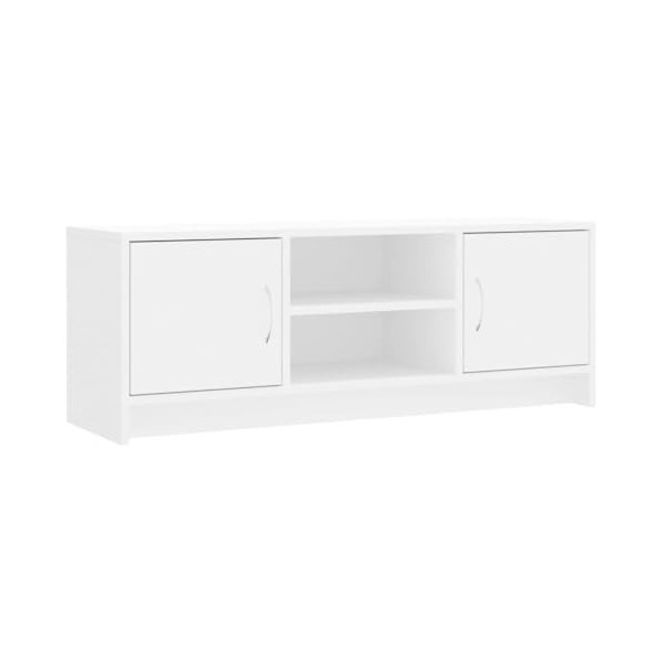 Camerina Meuble TV Blanc 102x30x37,5 cm Bois dingénierie,Meuble TV,Table Basse Couleurs,Table Basse Salon Meuble TV