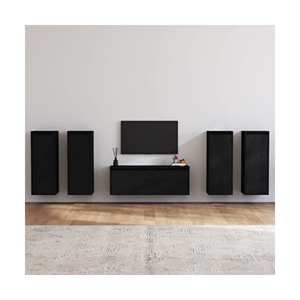 VEEKI Meuble TV, Meuble TV Suspendu, Meuble TV Industriel, Meuble TV Bois, Meuble Chambre, Convient pour Salon ou Chambre, Me