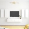 Générique Ensemble de Meuble TV 6 pcs Blanc Brillant Aggloméré,76.8 KG,3079310, Meubles, Meubles TV