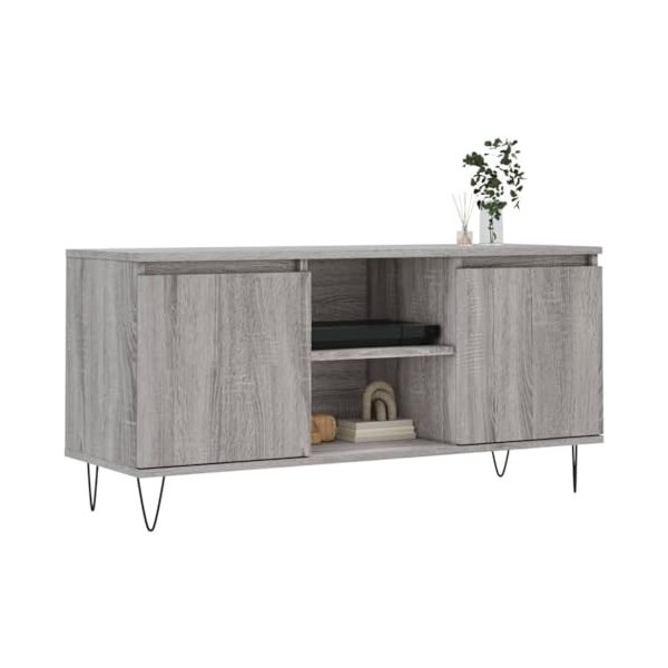 Générique Meuble TV Sonoma Gris 104x35x50 cm Bois dingénierie,20.6 KG,827018, Meubles, Meubles TV