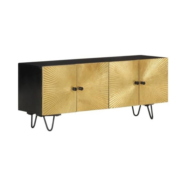 heybb Meuble TV 110x30x45 cm Bois Massif de manguier,Table TV,Ensemble Meuble TV,Meuble TV