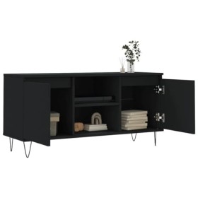 Générique Meuble TV Noir 104x35x50 cm Bois dingénierie,20.5 KG,827013, Meubles, Meubles TV