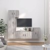 ARKEM Ensemble de Meubles TV 5 pcs Sonoma Gris Bois dingénierie,Meuble TV Étagère,Meuble dangle TV,Meuble Haut Salon