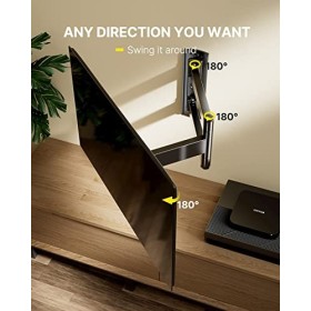 Support TV Mural pivotant et inclinable pour téléviseurs et écrans jusquà 31,8 kg de 26 à 60 Pouces jusquà 31,8 kg, Support