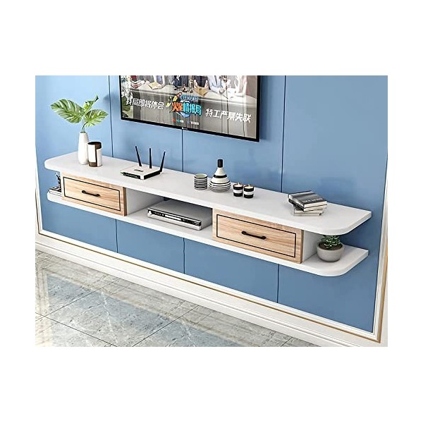 SORVA Meuble TV Flottant, Meuble TV Mural, Console Audio vidéo, étagère de composant de Centre de Divertissement pour Salle d