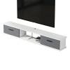 Meuble TV Flottant Étagère pour Composants Étagère TV Murale Centre de Divertissement Console multimédia Étagère Audio vidéo 