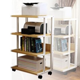 Armoire De Rangement Multimédia, Armoire Audio Vidéo Sur Pied Avec 4 Étagères, Armoire Dangle En Bois, Support Stéréo Multim