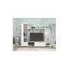 PILVI Meuble TV - Blanc mat - L 220,4 x P41,3 x H177,5 cm