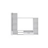 PILVI Meuble TV - Blanc mat - L 220,4 x P41,3 x H177,5 cm