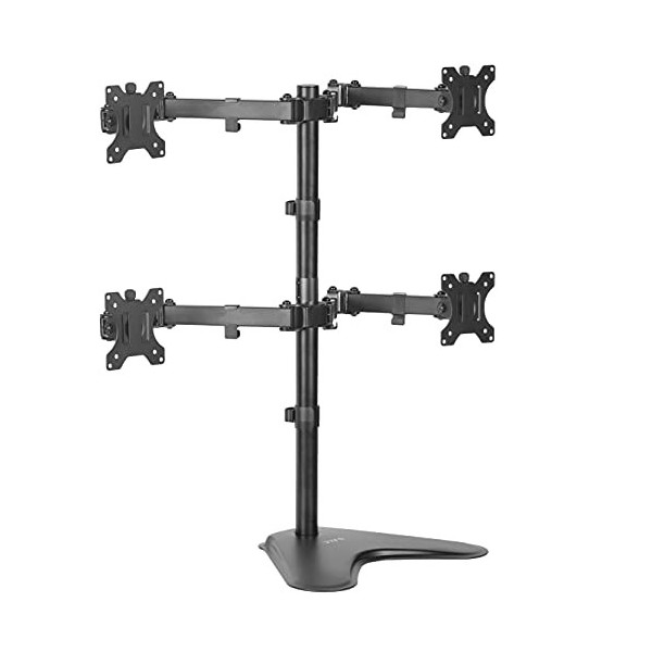 VIVO STAND-V004F Support de Bureau, allié Alliage dacier Aluminium, Noir, Taille Unique