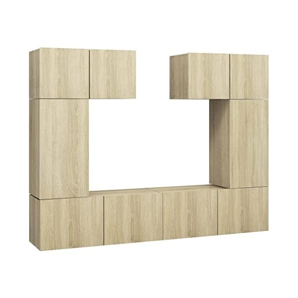 VEEKI Meuble TV, Meuble TV Suspendu, Meuble, Meuble TV avec Rangement，Meuble Industriel, Convient pour Salon ou Chambre, Ense