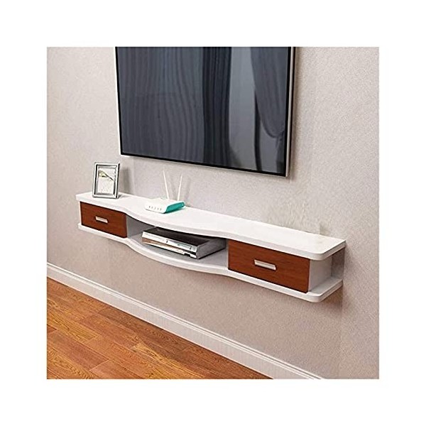 Meuble TV Flottant Meuble TV Suspendu Meuble TV Flottant Support Mural Moderne Console TV Média/Console Vidéo avec Portes da