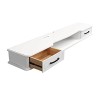 EsEntL Meuble TV en Bois Massif 110/130 cm, Console multimédia Murale, étagère Flottante pour Meuble TV, Espace Libre Couleu