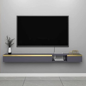 EsEntL Meuble TV Mural, Console TV Suspendue Mate, Meuble TV Flottant, unité Murale Flottante de Divertissement pour Bureau à