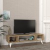 [en.casa] Meuble TV de Salon Support Télé avec Compartiments Ouverts Banc Télévision avec Espace de Rangement Stockage pour C