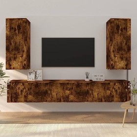 VEEKI Meuble TV, Meuble TV Suspendu, Meuble TV Industriel, Meuble TV Bois, Meuble Chambre, Convient pour Salon ou Chambre, En