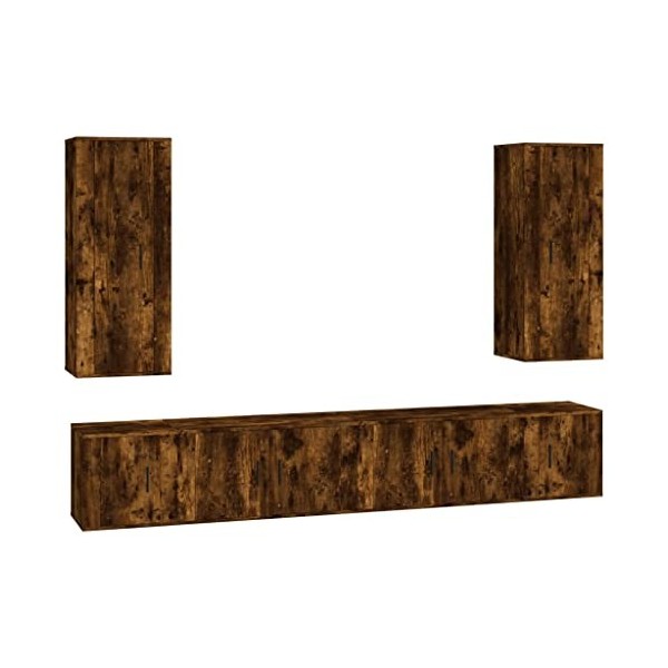 VEEKI Meuble TV, Meuble TV Suspendu, Meuble TV Industriel, Meuble TV Bois, Meuble Chambre, Convient pour Salon ou Chambre, En