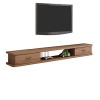 EsEntL Meuble TV Mural Meuble TV Flottant Centre de Divertissement Flottant Mural Étagère de Console multimédia en Bois pour 