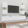 Camerina Ensemble de Meubles TV 6 pcs Blanc Bois dingénierie,Table Basse Salon Meuble TV,Meuble TV,Table Basse Couleurs