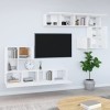 Générique Meuble TV Mural Blanc Bois dingénierie,81 KG,3114582, Meubles, Meubles TV