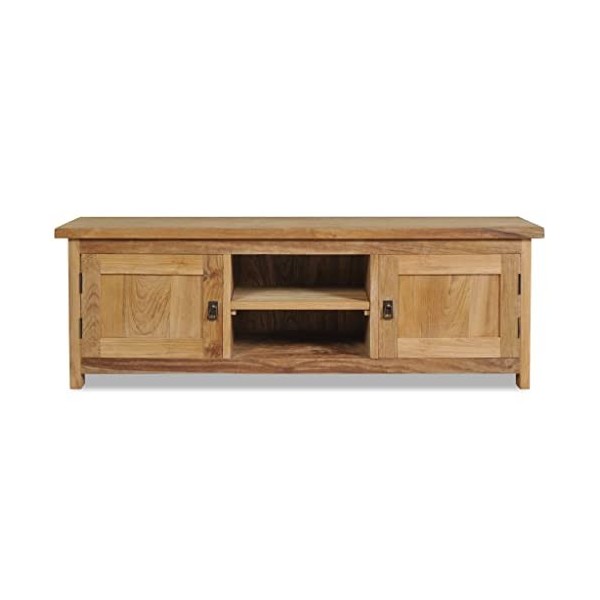 lvssiao Meuble de salon en bois massif en teck 120 x 30 x 40 cm Meuble TV en bois pour salon chambre à manger