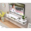 Meuble TV Meuble TV Unités Murales pour Salon Meuble TV Meuble Mural Console Média avec 3 Rangements pour Centre De Divertiss