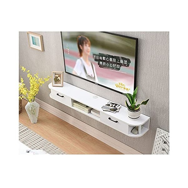 SOGOLI Meuble TV Meuble TV Unités Murales pour Salon Meuble TV Meuble Mural Console Média avec 3 Rangements pour Centre De Di