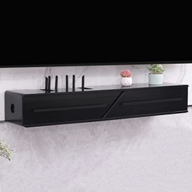 Uvency Meuble Tv Flottant En Bois Avec Portes Coulissantes Étagère Murale Moderne Pour Meuble Tv Avec Gestion Des Câbles Meub