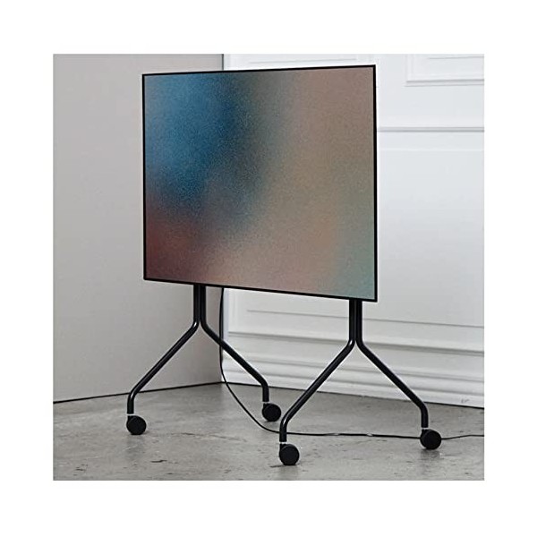 Pedestal Moon Rollin Meuble TV sur roulettes Noir | Support Tele pour Les Ecrans de 40 à 70 Pouces | Pied TV au Design Dan