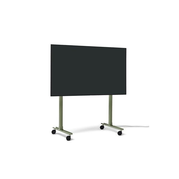 Pedestal Straight Rollin Meuble TV sur roulettes Noir | Support Tele pour Les Ecrans de 40 à 70 Pouces | Pied TV au Design