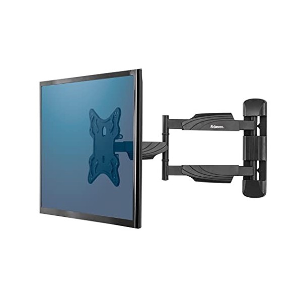 Fellowes Support TV à fixation murale, profondeur réglable, pour des écrans plats ou incurvés avec la norme VESA pesant jusqu