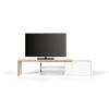 TemaHome Move Tv Table, Noyer placage, Blanc, 203/110 x 35 x 32 cm