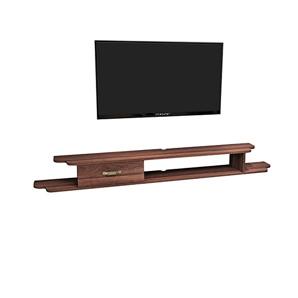 Meuble TV Mural Console multimédia Murale asymétrique, Meuble TV Flottant, étagères de Rangement murales, Meuble TV 47,2/55,1