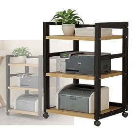 YCOVSFP Meuble De Montage Multimédia AV À 3 Niveaux, Meuble TV De Jeu Et Tour Audio Stéréo avec Étagère en Bois Réglable en H