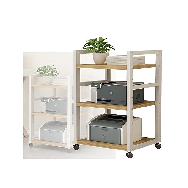 YCOVSFP Meuble De Montage Multimédia AV À 3 Niveaux, Meuble TV De Jeu Et Tour Audio Stéréo avec Étagère en Bois Réglable en H