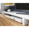 PRICE FACTORY just for you Meuble TV 220cm Collection BERGAME. Coloris chêne et Blanc.