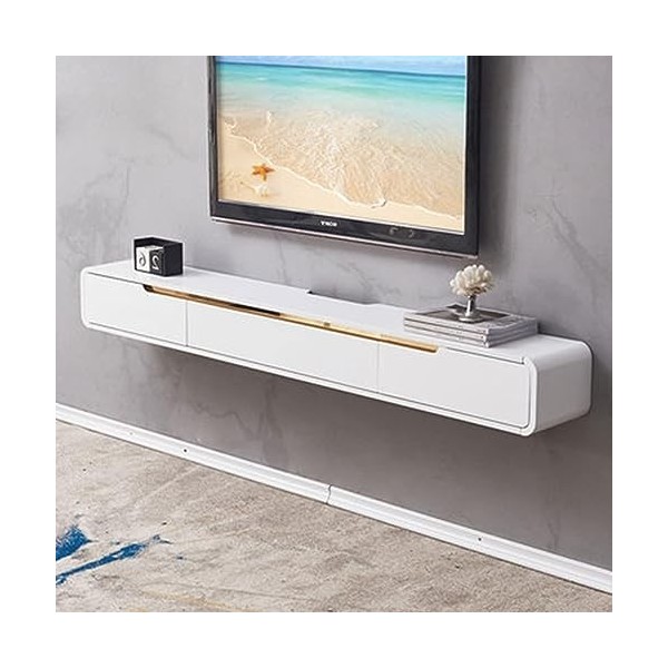 Meuble TV Lowboard - Meuble TV Flottant Mural - Étagère TV Flottante, Meuble TV Moderne 120cm, Meuble TV Flottant en Bois MDF
