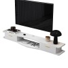 Table TV Meuble TV Mural Console Multimédia Murale, Meuble TV Flottant, Étagère De Rangement Multimédia pour Salon Chambre, 1