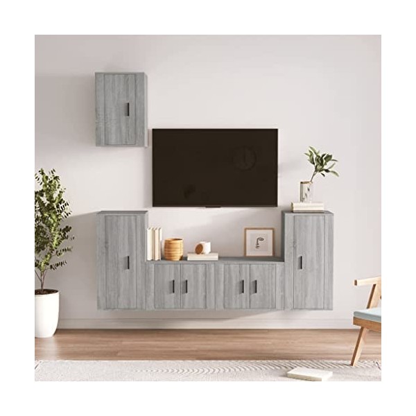 VEEKI Meuble TV, Meuble TV Suspendu, Meuble TV Industriel, Meuble TV Bois, Meuble Chambre, Convient pour Salon ou Chambre, En