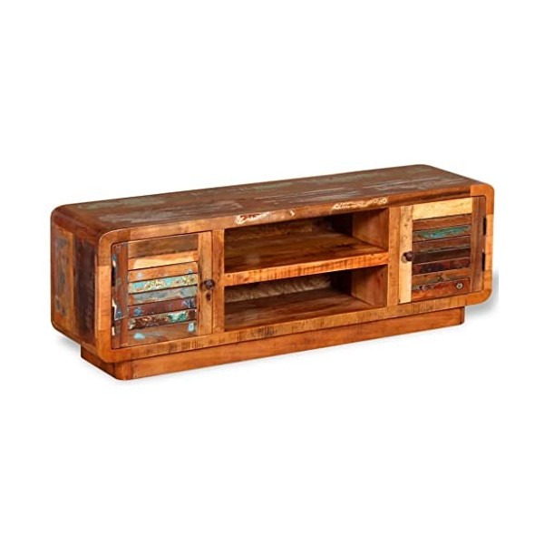 VEEKI Meuble TV, Meuble TV Suspendu, Meuble TV Industriel, Meuble TV Bois, Meuble Chambre, Convient pour Salon ou Chambre, Bo