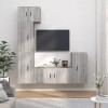 LAPOOH Ensemble de Meubles TV 5 pcs Sonoma Gris Bois dingénierie,Meuble Haut Salon,Meuble dangle TV,Meuble TV Étagère