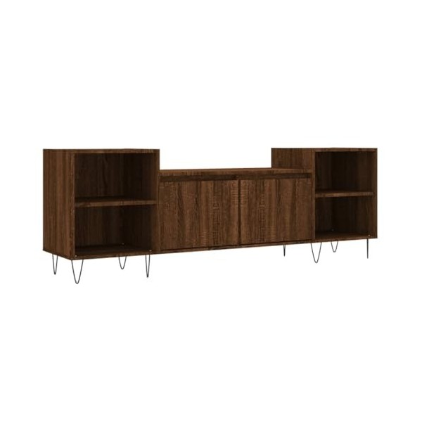 Meuble TV Chêne Marron 160x35x55 cm Bois dingénierie