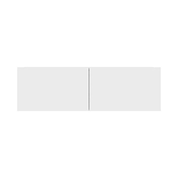 Kshzmoto Meuble TV Meuble TV Meuble de Rangement pour Banc TV avec 2 étagères pour Salon 100x30x30 cm, Blanc