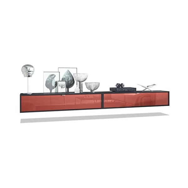 Vladon Ensemble de 2 Set Meuble TV Lana 140, lowboards de 140 x 29 x 37 cm chacun avec Beaucoup despace de Rangement, Caisso