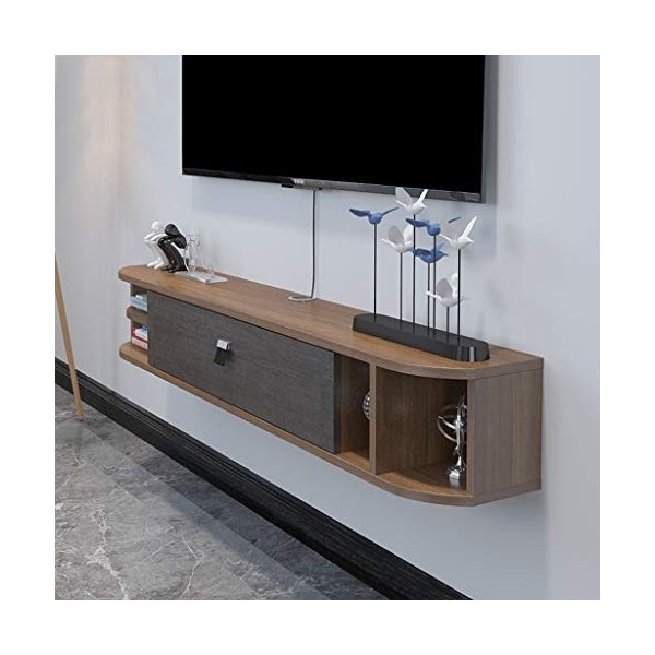 Étagère Meuble TV Mural Meuble Mural Multifonctionnel Console Audio/vidéo Plateau TV Suspendu Console TV Console multimédia f