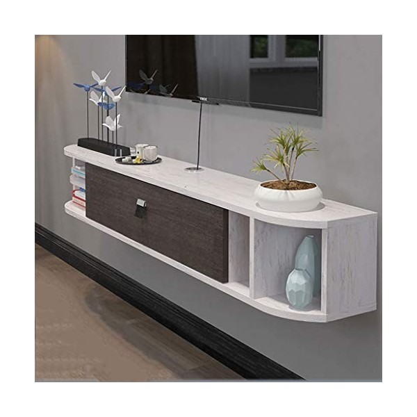 Étagère Meuble TV Mural Meuble Mural Multifonctionnel Console Audio/vidéo Plateau TV Suspendu Console TV Console multimédia f