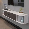 Étagère Meuble TV Mural Meuble Mural Multifonctionnel Console Audio/vidéo Plateau TV Suspendu Console TV Console multimédia f