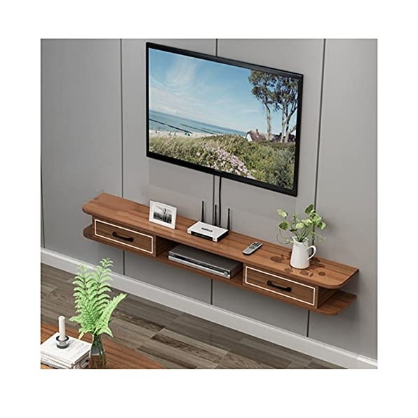 KAXGU Support Mural Pour Téléviseur Étagère Flottante Console Tv Console Multimédia Divertissement Étagère de Rangement Conso